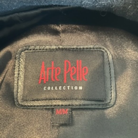Arte Pelle Coat with Leather Trim - Picture 4 of 7
